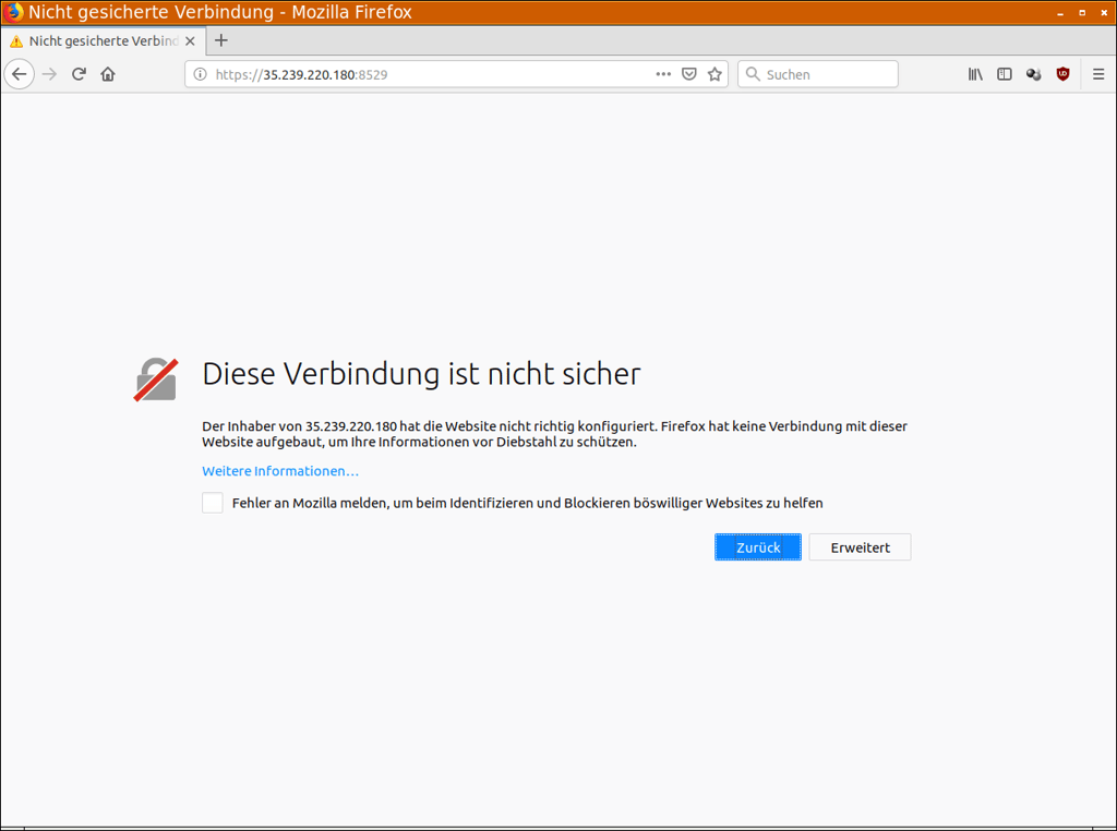 Insecure Connection Warning Browser